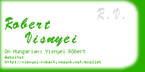 robert visnyei business card