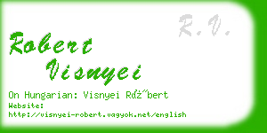 robert visnyei business card